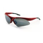 Diamondback Safety Glasses - Red Frame Shade